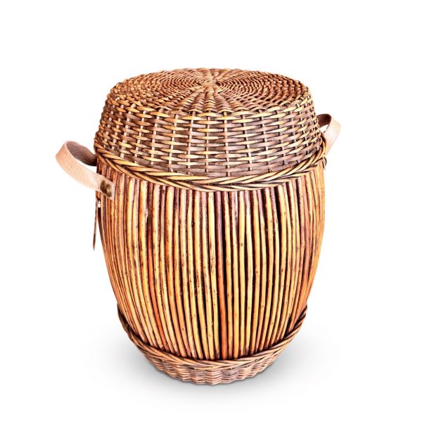 Banqueta Pufe em Fibra de Rattan