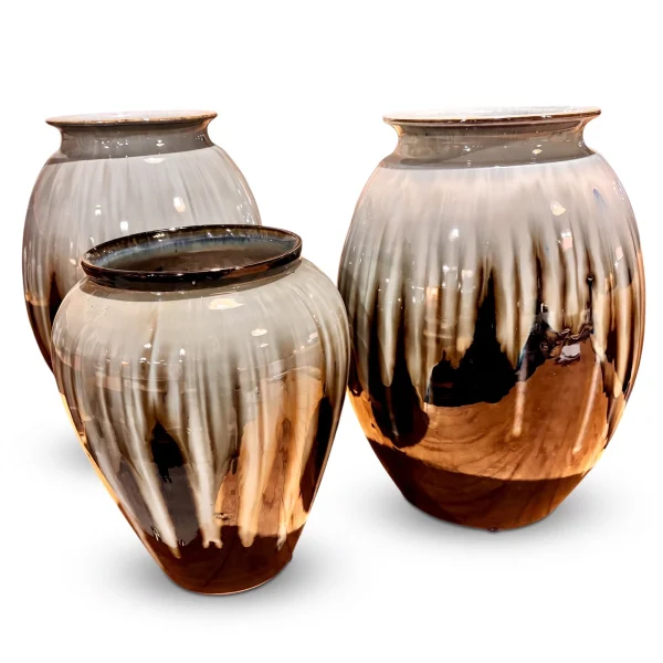 Vaso Vietnamita Original em Cerâmica Tamanho G