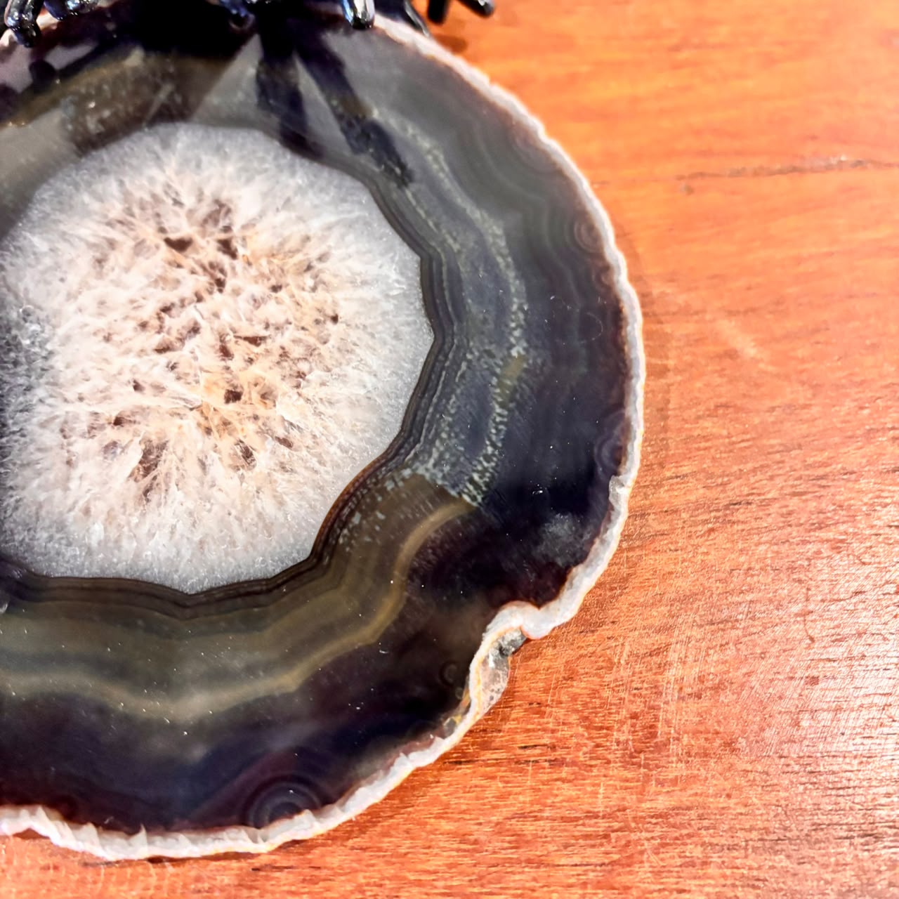 Colar De Mesa Preto Pedra Ágata - Imagem 4