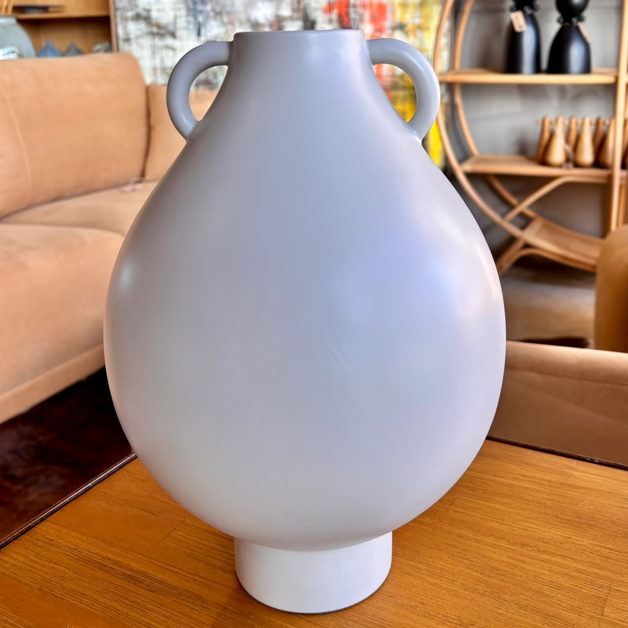Vaso Sophia em Cerâmica Off White - 26 cm de Altura