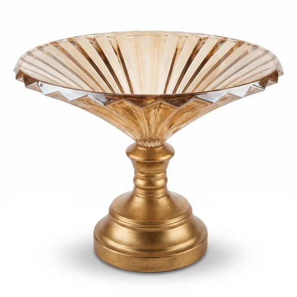 Fruteira Indiana Champanhe com Dourado