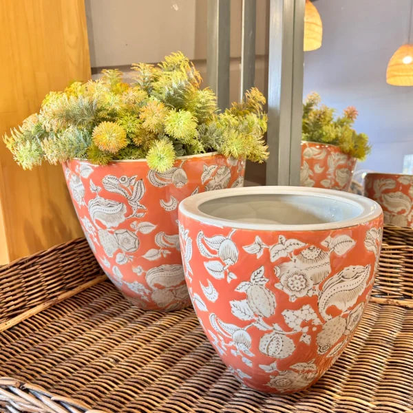 Vaso Vermelho em Porcelana Chinesa - Tamanho G