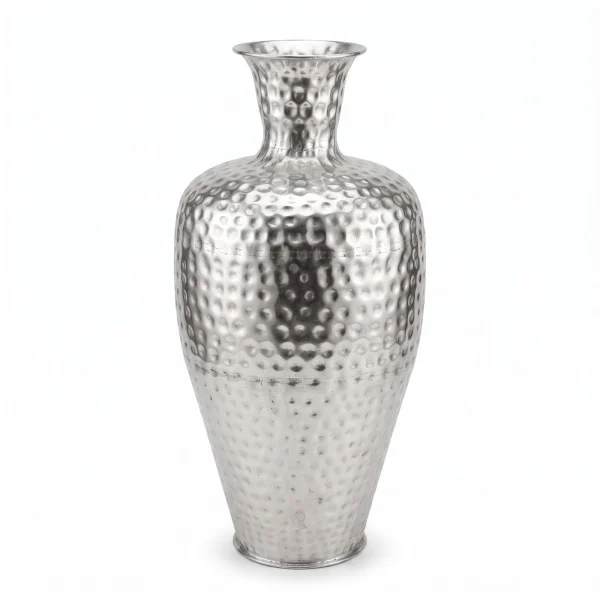Vaso em Alpacas Indiana Prata - 67 cm de Altura