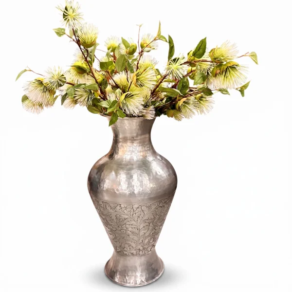 Vaso em Alpacas Indiana Prata - 64 cm de Altura