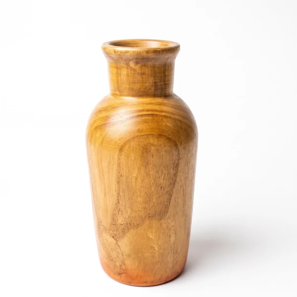 Vaso em Madeira Natural - 32 cm de Altura